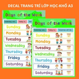 (8037) Decal - Poster Trang Trí Lớp Học Các Chủ Đề A3 1