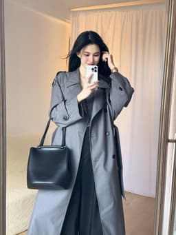 Áo Khoác Dài Nữ Form Rộng Măng Tô Kaki Phong Cách Ulzzang Hàn Quốc Hot Trend Chali AZ809 7
