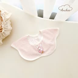 Set 3 yếm chống thấm xô muslin cho bé, nhiều màu xinh xắn Anchee 7