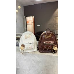 Balo Nữ Thêu Chữ Hi Puppy Size 40 Cao Cấp – Balo Đi Học Đựng Laptop 15.6 Inch Form Lớn Chống Nước Phong Cách Hàn Quốc 3