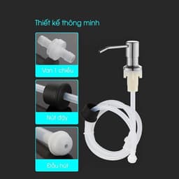 Vòi Bơm Nước Rửa Chén Gắn Bồn Rửa – Bộ Đầu Vòi Hút Nước Rửa Bát Lắp Âm Bồn Inox ABS Tiện Lợi 7