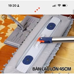 Cây Lau Nhà Tự Vắt Dạng San Hô Cao Cấp 45cm Xoay 360 Độ Kèm 2 Bông Lau Siêu Thấm 3