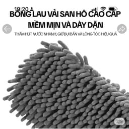 Cây Lau Nhà Tự Vắt Dạng San Hô Cao Cấp 45cm Xoay 360 Độ Kèm 2 Bông Lau Siêu Thấm 8