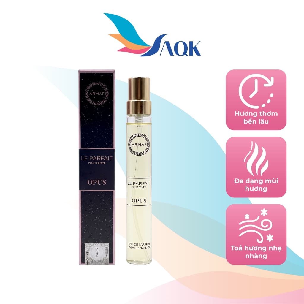 Nước hoa Armaf Le Parfait Pour Femme (10ml) - Mang hương thơm nữ tính, thanh lịch với sự hòa quyện tinh tế của hoa cỏ