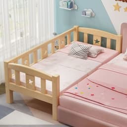 Giường cho bé ,giường gỗ cho bé ghép với giường bố mẹ.tối ưu không gian phong ngủ 5