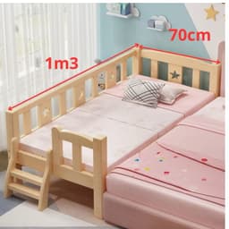 Giường cho bé ,giường gỗ cho bé ghép với giường bố mẹ.tối ưu không gian phong ngủ 3
