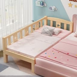 Giường cho bé ,giường gỗ cho bé ghép với giường bố mẹ.tối ưu không gian phong ngủ 4