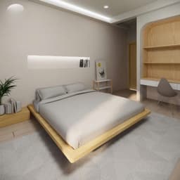 Giường Bay Gỗ Thông Cao cấp Gắn Đèn LED – Giường Ngủ Lơ Lửng Kiểu Nhật Sang Trọng, 7