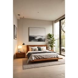 Giường Bay Gỗ Thông Cao cấp Gắn Đèn LED – Giường Ngủ Lơ Lửng Kiểu Nhật Sang Trọng, 2