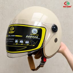 Mũ/Nón Bảo Hiểm 3/4 kính dài cho cả Nam và Nữ, Kính chắn gió, che nắng, che mưa - CARMRY HELMETS 6