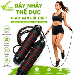 Dây Nhảy Giảm Cân Đốt Mỡ Bụng Lõi Thép GD76 - Dây Nhảy Tập Thể Dục Tại Nhà Cao Su Bọc Thép 1