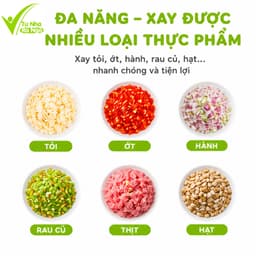 Máy Xay Tỏi Ớt Kéo Tay Đa Năng Lưỡi Dao Inox 304 GD138 - Dụng Cụ Xay Thực Phẩm Kéo Tay Mini Đa Năng 5