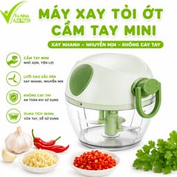 Máy Xay Tỏi Ớt Kéo Tay Đa Năng Lưỡi Dao Inox 304 GD138 - Dụng Cụ Xay Thực Phẩm Kéo Tay Mini Đa Năng 1