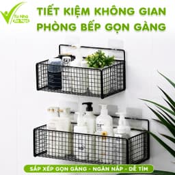Kệ Đựng Gia Vị Dán Tường Thép Sơn Tĩnh Điện Chống Gỉ GD190 - Kệ Treo Tường Nhà Bếp Thép Cao Cấp 3