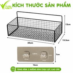 Kệ Đựng Gia Vị Dán Tường Thép Sơn Tĩnh Điện Chống Gỉ GD190 - Kệ Treo Tường Nhà Bếp Thép Cao Cấp 6
