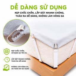 Bộ 4 Kẹp Ga Giường Sofa Chống Xê Dịch GD217 - Kẹp Cố Định Ga Giường 6 Chấu Cao Cấp Bảo Vệ Cho Đệm 4