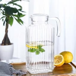 Bình đựng nước thủy tinh chữ nhật, ca nước DeLi cao cấp dung tích 1,7L 8