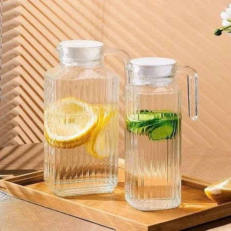 Bình đựng nước thủy tinh chữ nhật, ca nước DeLi cao cấp dung tích 1,7L