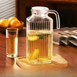 Bình đựng nước thủy tinh chữ nhật, ca nước DeLi cao cấp dung tích 1,7L 2
