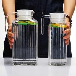 Bình đựng nước thủy tinh chữ nhật, ca nước DeLi cao cấp dung tích 1,7L 7