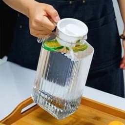 Bình đựng nước thủy tinh chữ nhật, ca nước DeLi cao cấp dung tích 1,7L 3