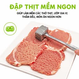 Búa Gang Đập Thịt Vuông 2 Đầu Đập Hành Tỏi Ớt GD224 - Dụng Cụ Đập Thịt Bằng Gang Đúc Chắc Chắn 6