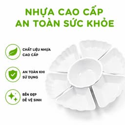 Bộ Bát Nhựa Hoa Mặt Trời Đựng Đồ Cúng Lễ Tết GD244 - Bộ Mặt Trời Đựng Thức Ăn Nhựa Việt Nhật 6811 3