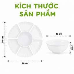 Bộ Bát Nhựa Hoa Mặt Trời Đựng Đồ Cúng Lễ Tết GD244 - Bộ Mặt Trời Đựng Thức Ăn Nhựa Việt Nhật 6811 6