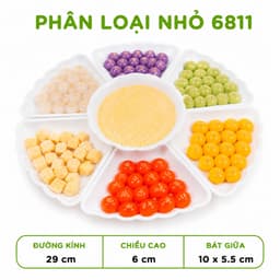 Bộ Bát Nhựa Hoa Mặt Trời Đựng Đồ Cúng Lễ Tết GD244 - Bộ Mặt Trời Đựng Thức Ăn Nhựa Việt Nhật 6811 8