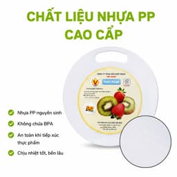 Thớt Tròn 5802 Việt Nhật Bằng Nhựa PP Nguyên Sinh Cao Cấp Không BPA Dày Chắc Bền Bỉ GD255 6