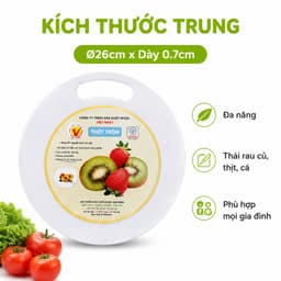 Thớt Tròn 5802 Việt Nhật Bằng Nhựa PP Nguyên Sinh Cao Cấp Không BPA Dày Chắc Bền Bỉ GD255 8