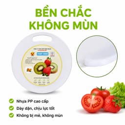 Thớt Tròn 5802 Việt Nhật Bằng Nhựa PP Nguyên Sinh Cao Cấp Không BPA Dày Chắc Bền Bỉ GD255 4