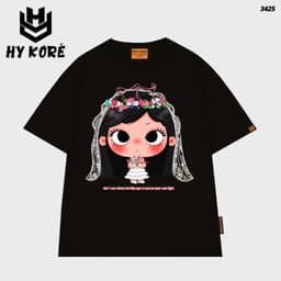 Áo Thun HY KORÉ Couple Wedding Form Rộng Localbrand Oversize Unisex Vải Cotton 75% Nam Nữ Mặc Đẹp 1