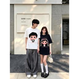 Áo Thun HY KORÉ Couple Wedding Form Rộng Localbrand Oversize Unisex Vải Cotton 75% Nam Nữ Mặc Đẹp 3
