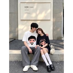 Áo Thun HY KORÉ Couple Wedding Form Rộng Localbrand Oversize Unisex Vải Cotton 75% Nam Nữ Mặc Đẹp 5