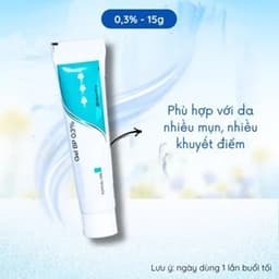 Kem mụn Klena, kem chấm mụn Adapalene 0.1%, 0.3% hỗ trợ giảm mụn ẩn, gom cồi mụn, giảm mụn trứng cá và mờ thâm 6