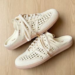 [ HÀNG SẴN - SC ] GIÀY S.AM_BA og Mule nam nữ mang đều được, Sục lưới màu kem hot hit 2026 basic dễ phối đồ 3