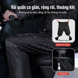 Áo Mưa Bộ Nam Nữ Dáng Dài - Vải Oxford Chống Nước 100%, Cản Gió Phản Quang An Toàn Đi Xe Máy 6