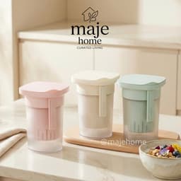 Dụng cụ làm sữa chua hy lạp. Cốc lọc tách nước whey làm sữa chua đặc mịn có nắp đậy - Majehome 1