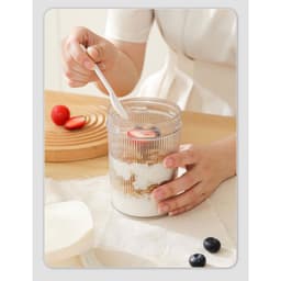 Dụng cụ làm sữa chua hy lạp. Cốc lọc tách nước whey làm sữa chua đặc mịn có nắp đậy - Majehome 4