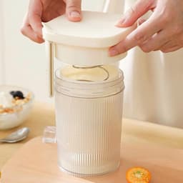 Dụng cụ làm sữa chua hy lạp. Cốc lọc tách nước whey làm sữa chua đặc mịn có nắp đậy - Majehome 7