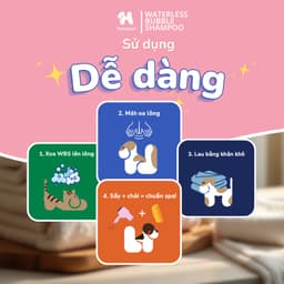 Sữa tắm khô cho chó mèo WBS Mượt Lông Khử Mùi 130ml/320ml lành tính an toàn khi liếm-Méo Chò Uni 5