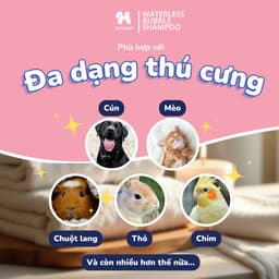 Sữa tắm khô cho chó mèo WBS Mượt Lông Khử Mùi 130ml/320ml lành tính an toàn khi liếm-Méo Chò Uni 2