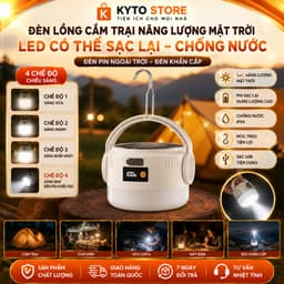 Đèn Lồng Cắm Trại Năng Lượng Mặt Trời LED Có Thể Sạc Lại Chống Nước Đèn Pin Ngoài Trời, Đèn Khẩn Cấp 1