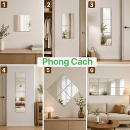 Ventas Gương dán tường acrylic 20cm 30cm 40cm Hình ảnh sắc nét Lắp đặt dễ dàng 4