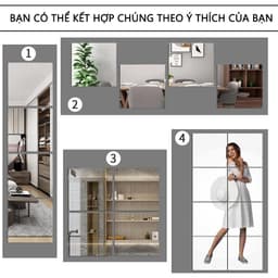 Ventas Gương dán tường acrylic 20cm 30cm 40cm Hình ảnh sắc nét Lắp đặt dễ dàng 8