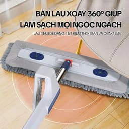 Cây Lau Nhà Tự Vắt, Chổi Lau Nhà Tự Vắt Thông Minh Xoay 360 Độ Tặng Kèm Bông Lau San Hô 7