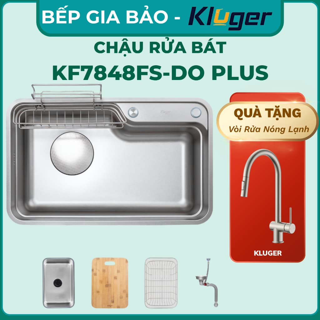 Chậu rửa bát Kluger KF7848FS-DO Plus | Kích thước 78x48cm | Mẫu mới 2026