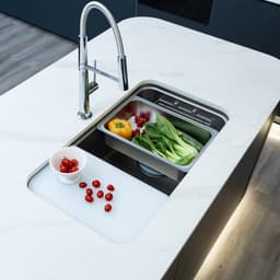 Chậu rửa bát 1 hố Nobinox NOVA  A282M inox 304 vân siêu mịn chống xước 82*46cm 3