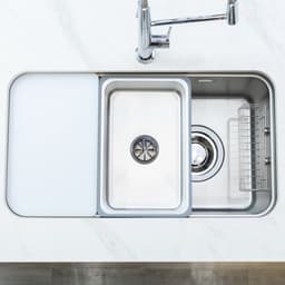Chậu rửa bát 1 hố Nobinox NOVA  A282M inox 304 vân siêu mịn chống xước 82*46cm 4